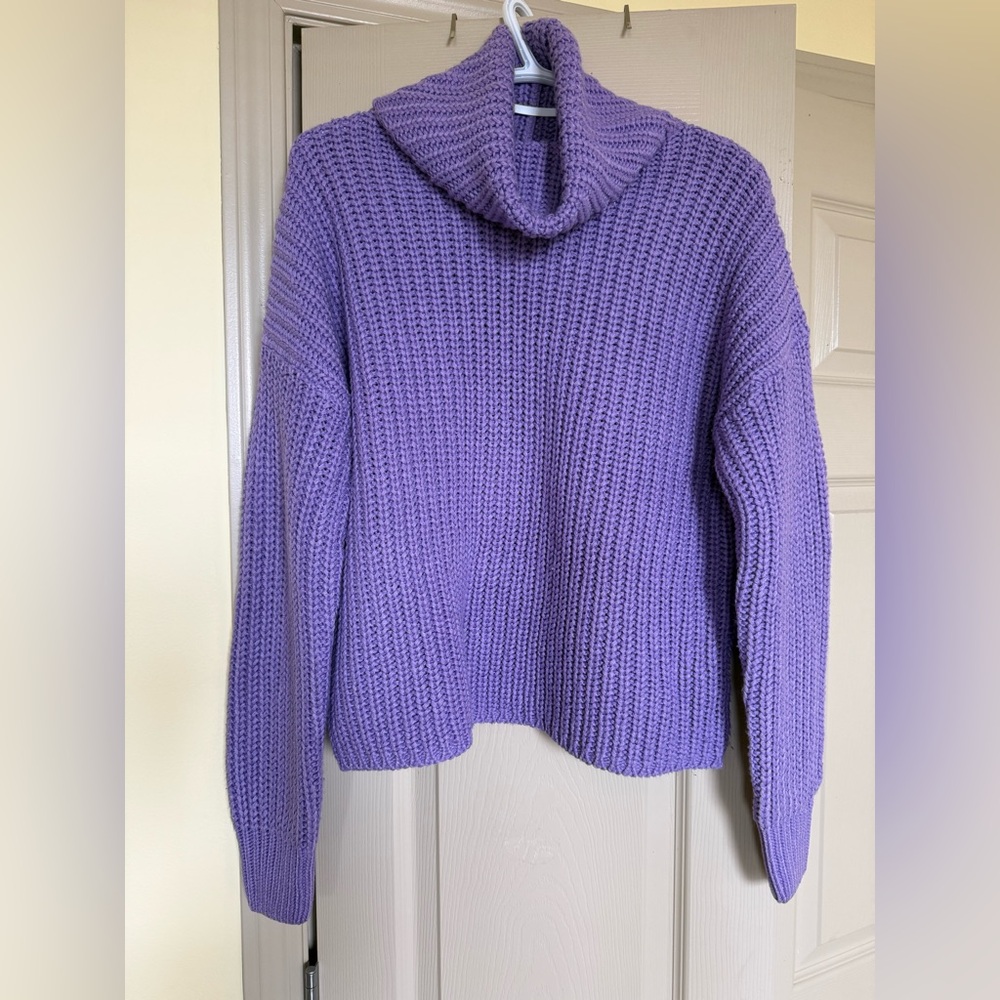 Reserved Purple Women's Cowl Neck Sweater